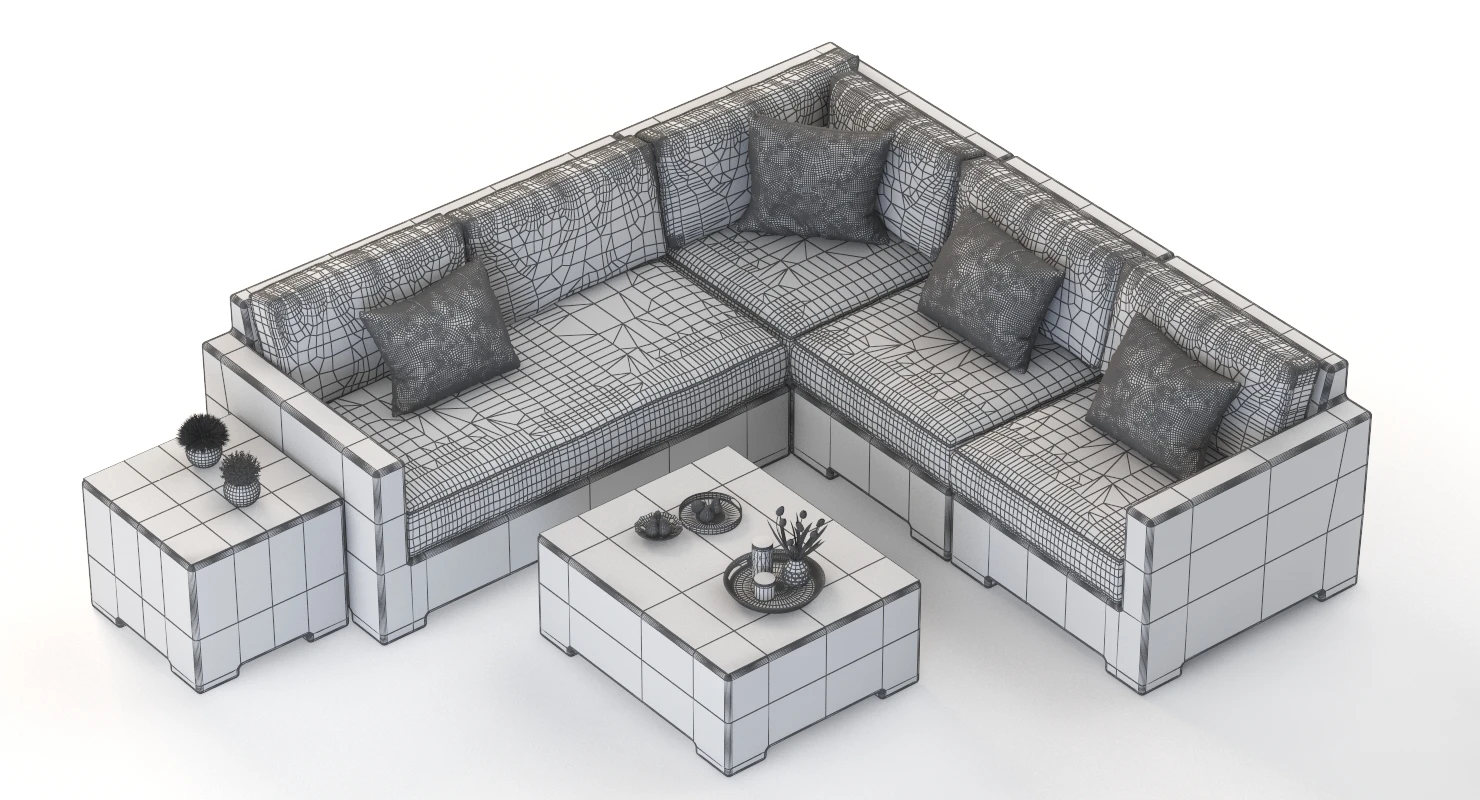 Crate and Barrel Sofa Collection 01 3D Model_08